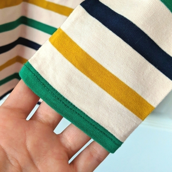 J. Crew Oversized Striped Boatneck Cotton Tunic Top Pink XXS - Picture 9 of 11